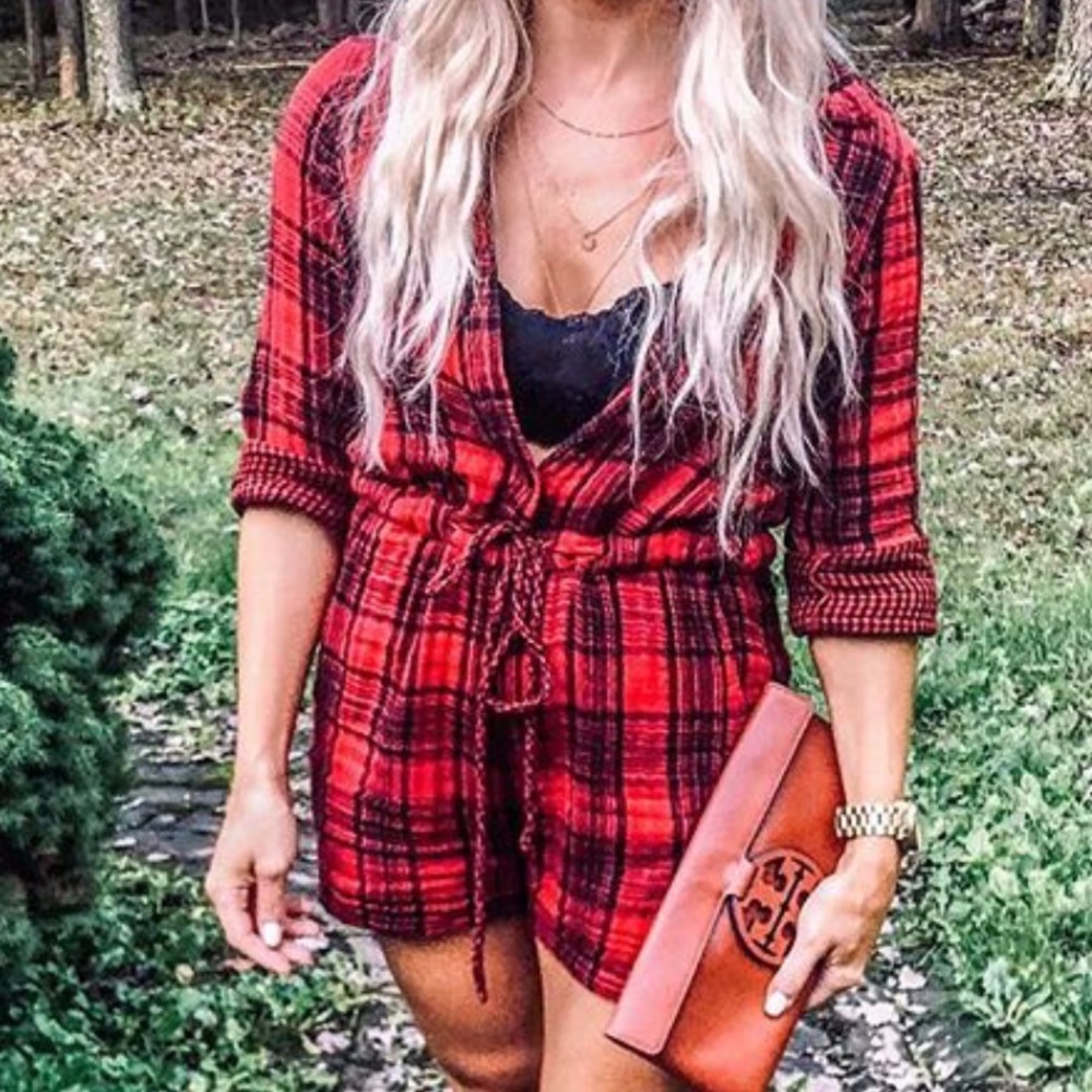 Plaid romper